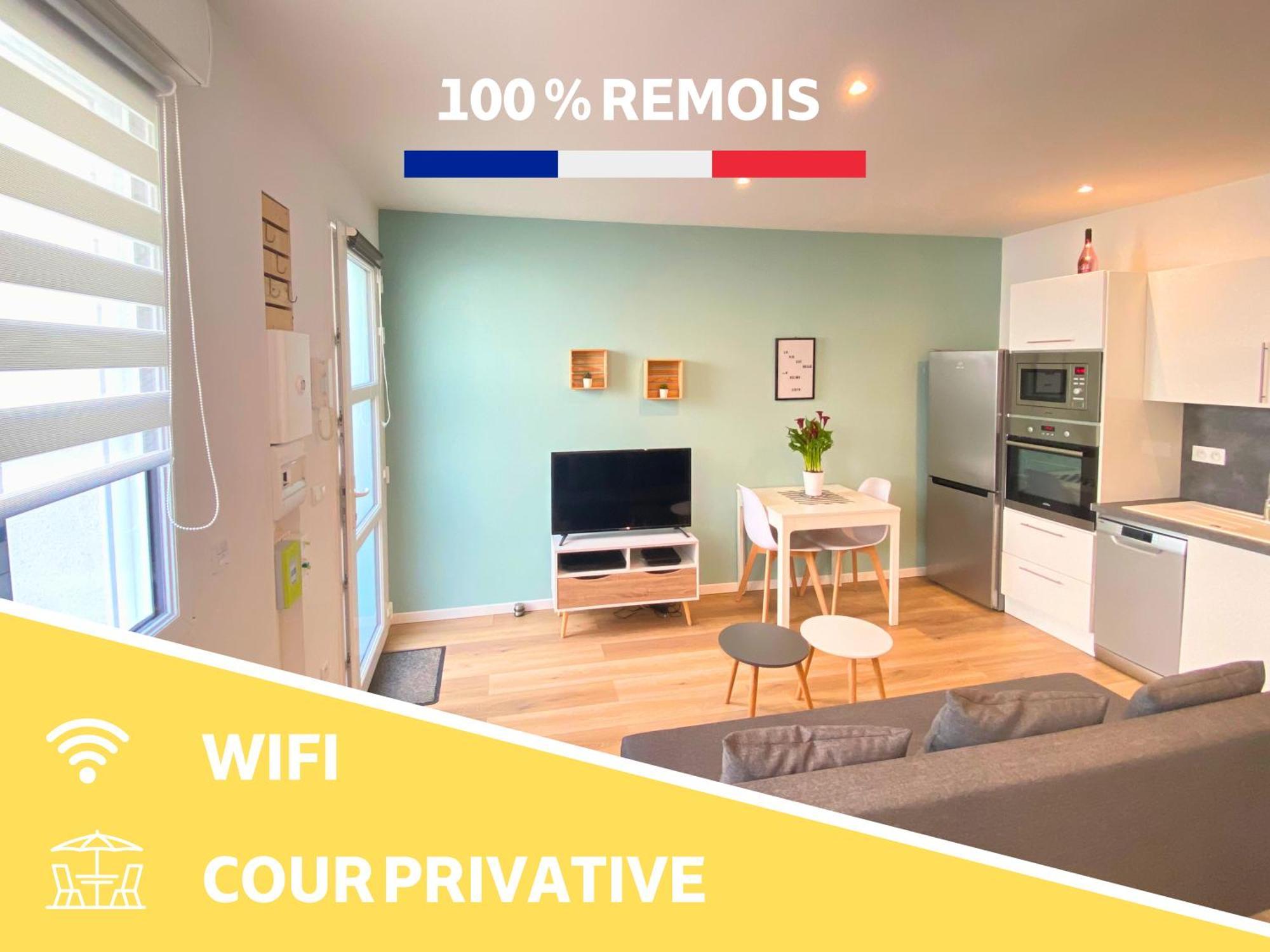 Apartament Le Remois - Parking - Cour Privative - Wifi Reims Zewnętrze zdjęcie